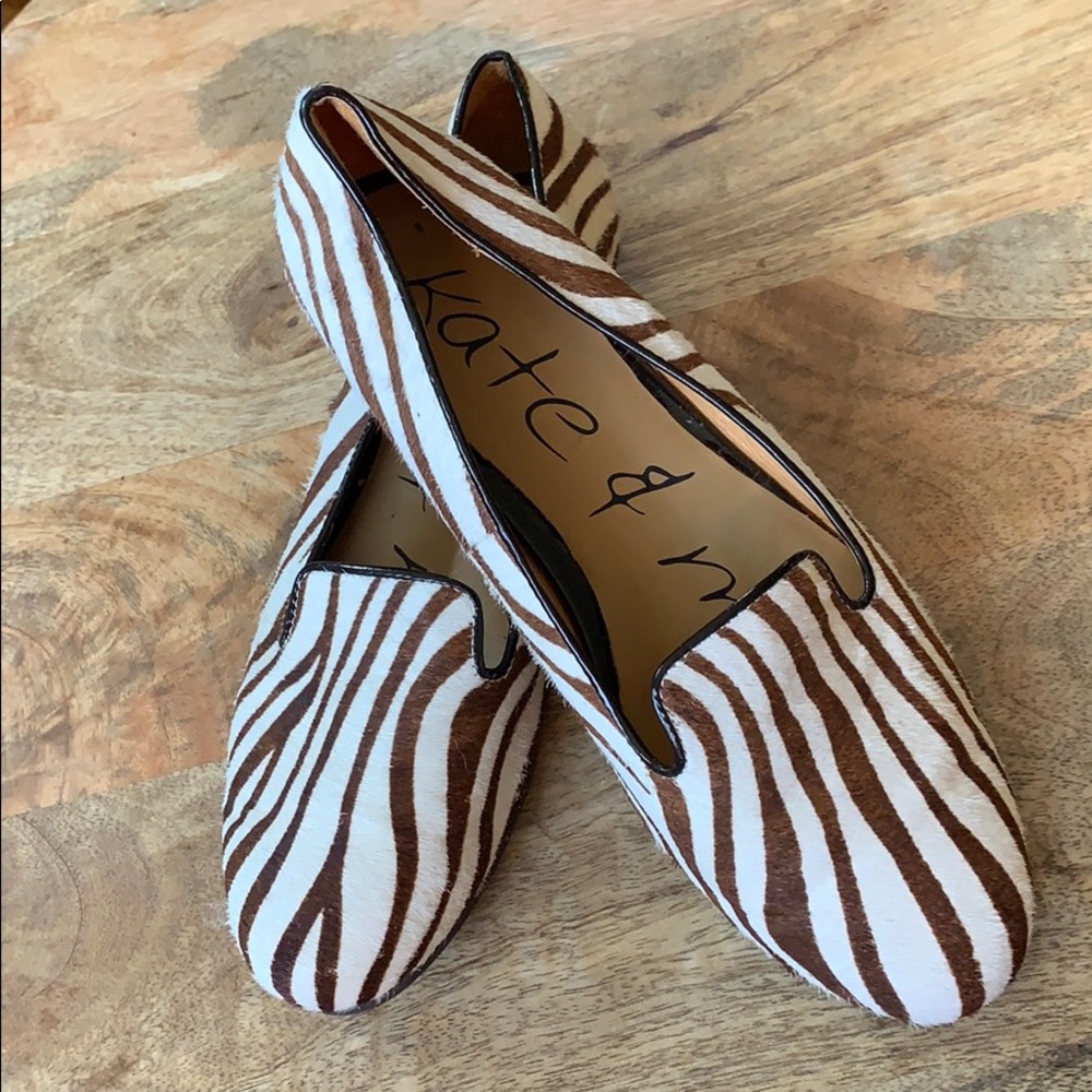 Kate and Mel leather animal print flats